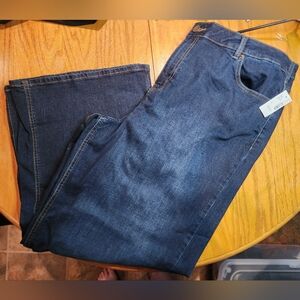 Penningtons Dark Blue Wide Leg Denim Jeans Size 22